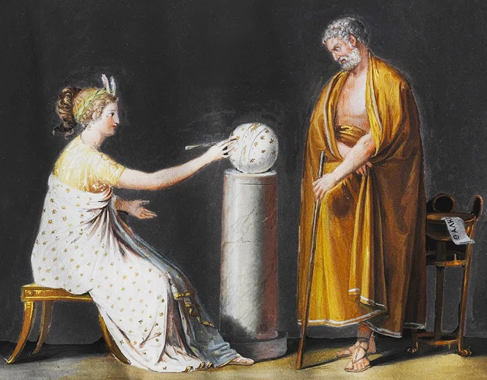 Фалес (справа) пытался определить единственный принцип, лежащий в основе всех явлений | Антонио Канова/Общественное достояние