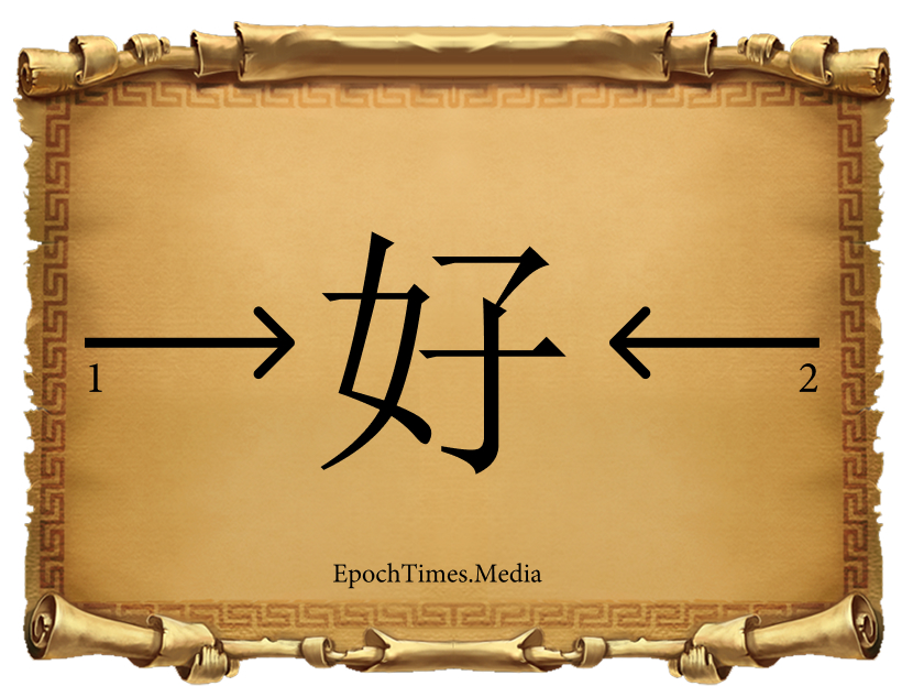 Значение иероглифа «Добро» (好)