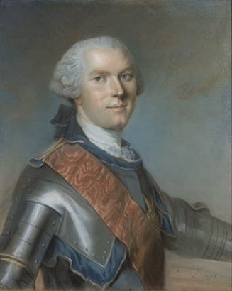 Портрет Адриана-Луи де Боньера, графа Суастра, герцога Гинского, 1765 год, работа Луи Виже. (Общественное достояние)