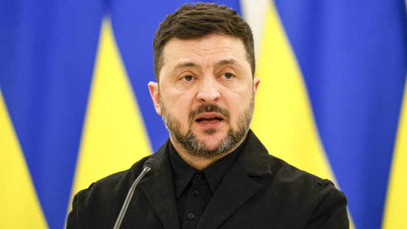 Президент Украины Владимир Зеленский в Вильнюсе, Литва, 25 января 2026 года. (Петрас Малукас/AFP через Getty Images)